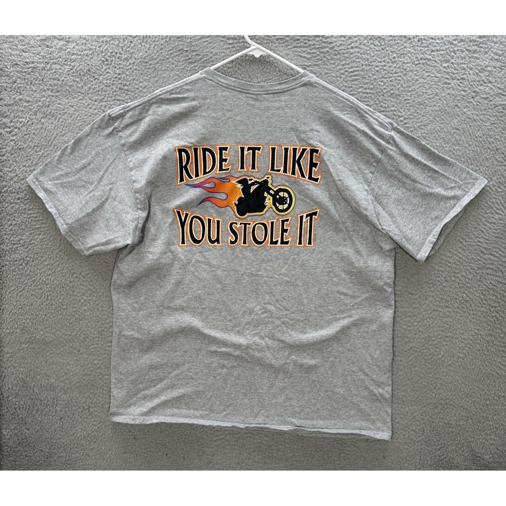 Delta Shirt Adult 2XL XXL Gray Motorcycle Biker Daytona Beach Bike‎ Rally Mens
